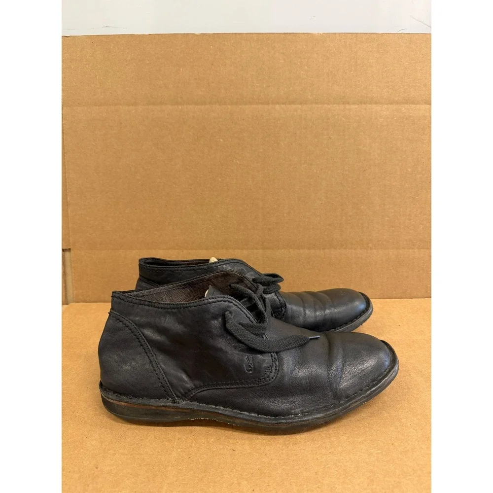 John Varvatos Hipster Leather Lace Up Chukka Boots Black Mens Size 10.5M US